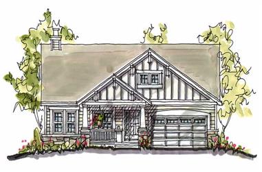 3-Bedroom, 1724 Sq Ft Country House Plan - 120-1049 - Front Exterior