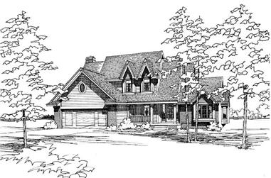 4-Bedroom, 2606 Sq Ft Traditional House Plan - 120-1179 - Front Exterior