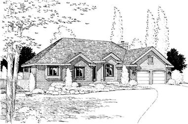 3-Bedroom, 1967 Sq Ft Ranch House Plan - 120-1194 - Front Exterior
