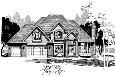 5-Bedroom, 2810 Sq Ft Traditional Home Plan - 120-1203 - Main Exterior