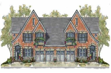 3-Bedroom, 2051 Sq Ft French House Plan - 120-1554 - Front Exterior