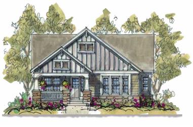 2-Bedroom, 1580 Sq Ft Bungalow House Plan - 120-1629 - Front Exterior