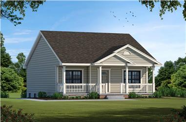 2-Bedroom, 1142 Sq Ft Small House Plans - 120-1790 - Front Exterior