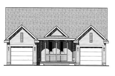 2-Bedroom, 1455 Sq Ft Country Home Plan - 120-1891 - Main Exterior
