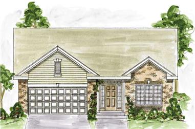 2-Bedroom, 1490 Sq Ft Ranch House Plan - 120-2055 - Front Exterior
