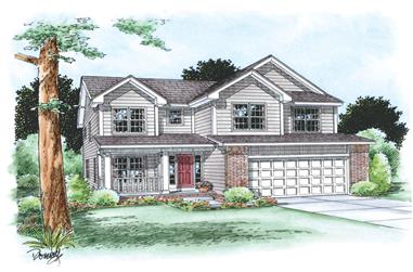 4-Bedroom, 2610 Sq Ft Traditional Home Plan - 120-2240 - Main Exterior