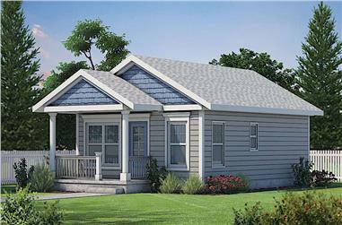 2-Bedroom, 682 Sq Ft Cottage Home - Plan #120-2254 - Main Exterior