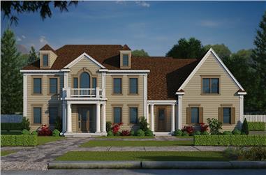 5-Bedroom, 5722 Sq Ft Colonial House Plan - 120-2471 - Front Exterior