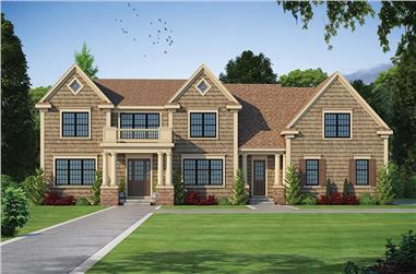 5-Bedroom, 5722 Sq Ft Colonial Home Plan - 120-2472 - Main Exterior