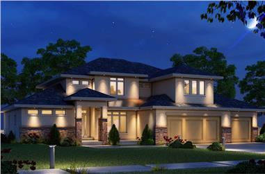 4-Bedroom, 2503 Sq Ft Contemporary Home - Plan #120-2482 - Main Exterior