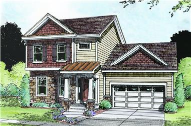 4-Bedroom, 2338 Sq Ft Traditional Home Plan - 120-2484 - Main Exterior