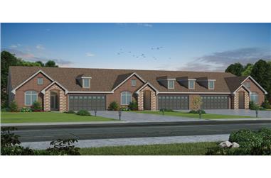 2-Bedroom, 1742 Sq Ft Multi-Unit House Plan - 120-2528 - Front Exterior