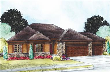 2-Bedroom, 1750 Sq Ft Craftsman House Plan - 120-2537 - Front Exterior