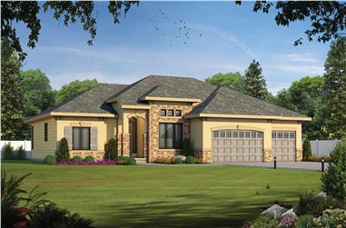 2-Bedroom, 2292 Sq Ft French Home Plan - 120-2570 - Main Exterior