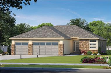 3-Bedroom, 1676 Sq Ft Contemporary Home - Plan #120-2588 - Main Exterior