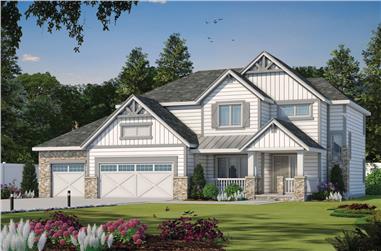 4-Bedroom, 2540 Sq Ft Traditional Home Plan - 120-2590 - Main Exterior