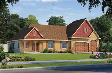 4-Bedroom, 3704 Sq Ft Contemporary House Plan - 120-2610 - Front Exterior