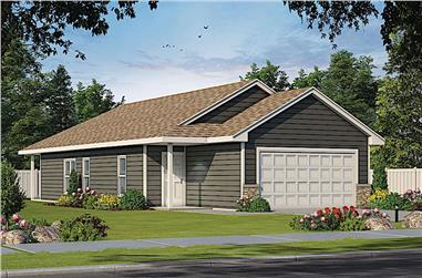 2-Bedroom, 1327 Sq Ft Ranch House Plan - 120-2615 - Front Exterior