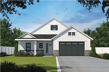 3-Bedroom, 1619 Sq Ft Contemporary House - Plan #120-2638 - Front Exterior
