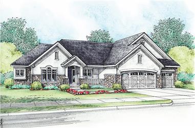 3-Bedroom, 2695 Sq Ft Traditional House - Plan #120-2643 - Front Exterior