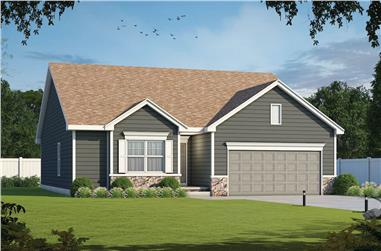 3-Bedroom, 1603 Sq Ft Ranch House - Plan #120-2648 - Front Exterior