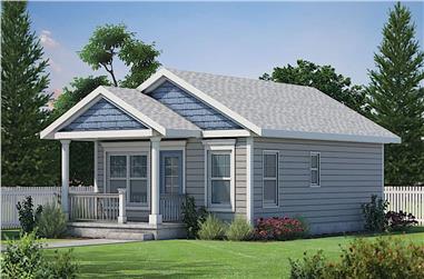 2-Bedroom, 800 Sq Ft Cottage Home - Plan #120-2655 - Main Exterior
