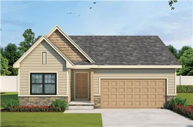 2-Bedroom, 1390 Sq Ft Ranch House - Plan #120-2670 - Front Exterior