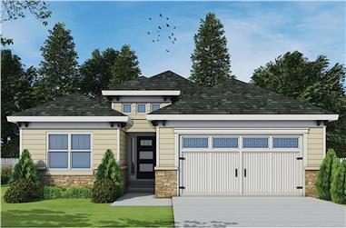 3-Bedroom, 1886 Sq Ft Contemporary Home - Plan - 120-2671# Main Exterior