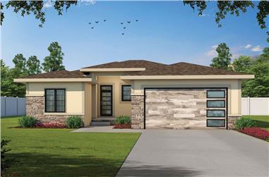 3-Bedroom, 1872 Sq Ft Contemporary House - Plan #120-2675 - Front Exterior