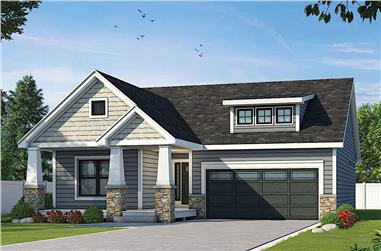 2-Bedroom, 1584 Sq Ft Ranch House - Plan #120-2680 - Front Exterior