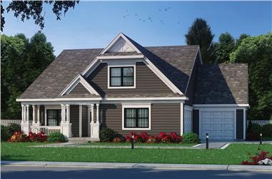 2-Bedroom, 1844 Sq Ft Colonial Home - Plan #120-2697 - Main Exterior