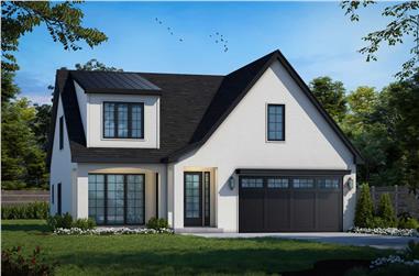 4-Bedroom, 1872 Sq Ft Contemporary Home Plan - 120-2721 - Main Exterior