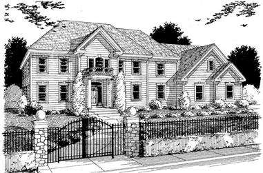 4-Bedroom, 3544 Sq Ft Southern Home Plan - 121-1000 - Main Exterior