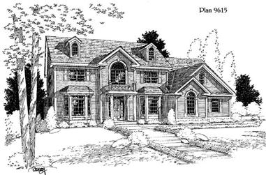4-Bedroom, 2920 Sq Ft Country House Plan - 121-1013 - Front Exterior