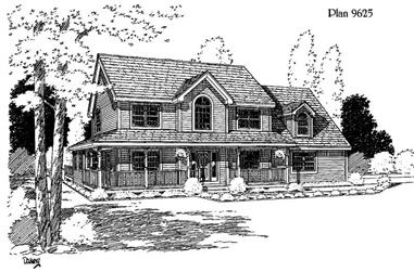 3-Bedroom, 2207 Sq Ft House Plan - 121-1014 - Front Exterior
