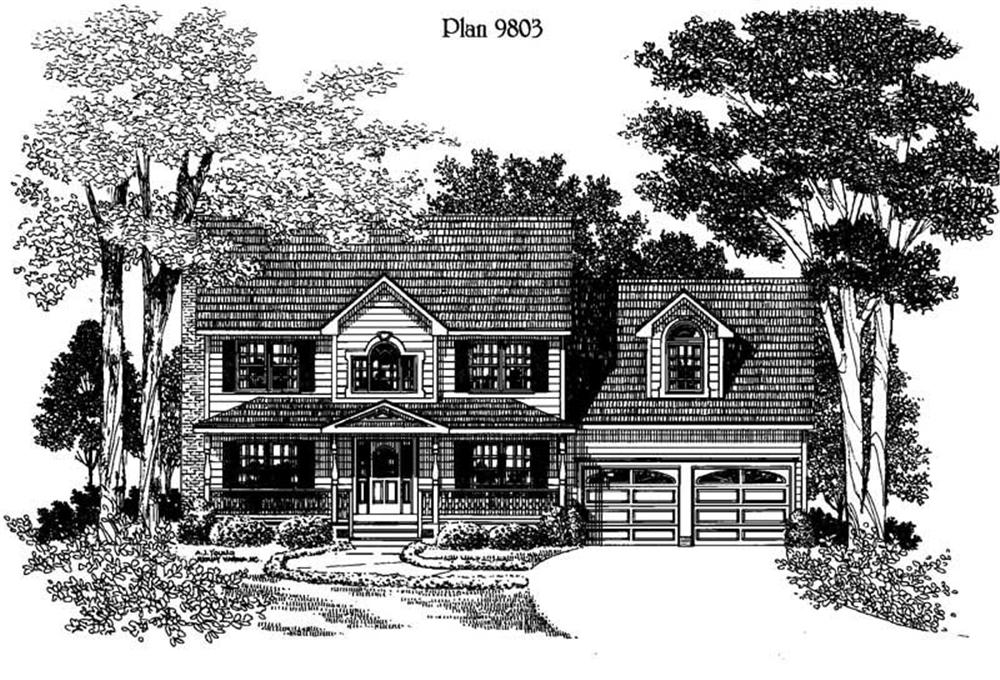 Traditional home (ThePlanCollection: Plan #121-1015)
