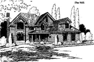 3-Bedroom, 3030 Sq Ft House Plan - 121-1016 - Front Exterior