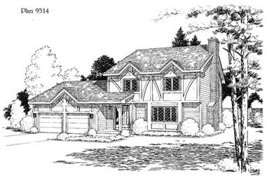 3-Bedroom, 1611 Sq Ft Country House Plan - 121-1017 - Front Exterior