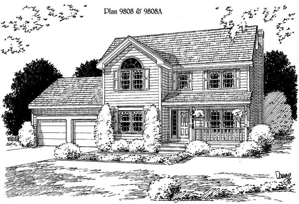 Traditional home (ThePlanCollection: Plan #121-1021)