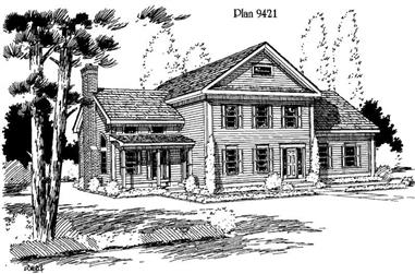3-Bedroom, 2849 Sq Ft Country House Plan - 121-1024 - Front Exterior