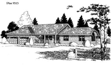 3-Bedroom, 1873 Sq Ft House Plan - 121-1035 - Front Exterior
