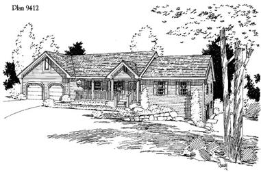 3-Bedroom, 2181 Sq Ft Ranch House Plan - 121-1039 - Front Exterior