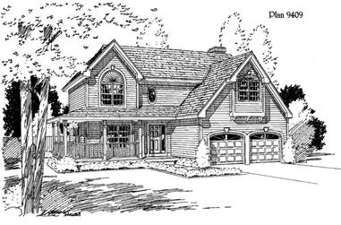 3-Bedroom, 1742 Sq Ft House Plan - 121-1040 - Front Exterior