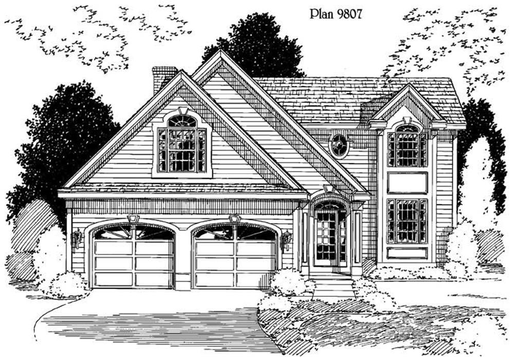 Traditional home (ThePlanCollection: Plan #121-1043)