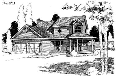 3-Bedroom, 1536 Sq Ft House Plan - 121-1045 - Front Exterior