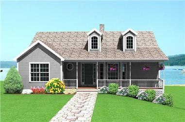2-Bedroom, 1493 Sq Ft Small House Plans - 121-1048 - Main Exterior