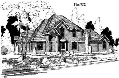 4-Bedroom, 4048 Sq Ft Luxury House Plan - 121-1057 - Front Exterior