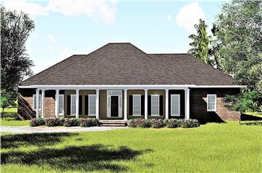 4-Bedroom, 2614 Sq Ft Southern House - Plan #123-1004 - Front Exterior