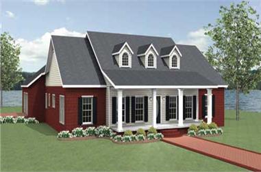 3-Bedroom, 2048 Sq Ft Cape Cod House Plan - 123-1005 - Front Exterior