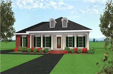 3-Bedroom, 1575 Sq Ft Country Home Plan - 123-1013 - Main Exterior